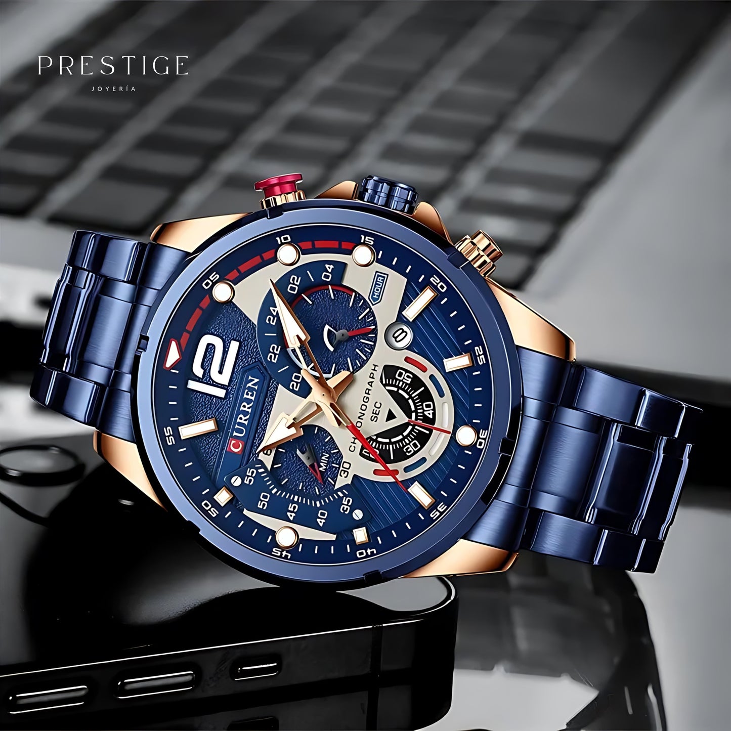 Reloj Curren 8395 Chrono Navy