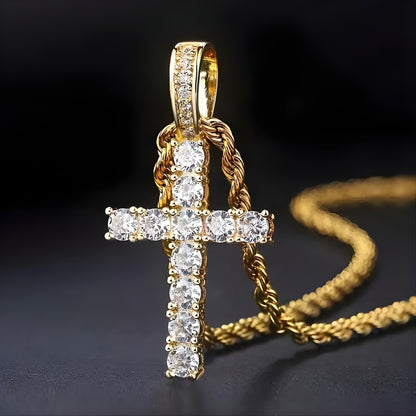 Cadena Cruz Gold Bless