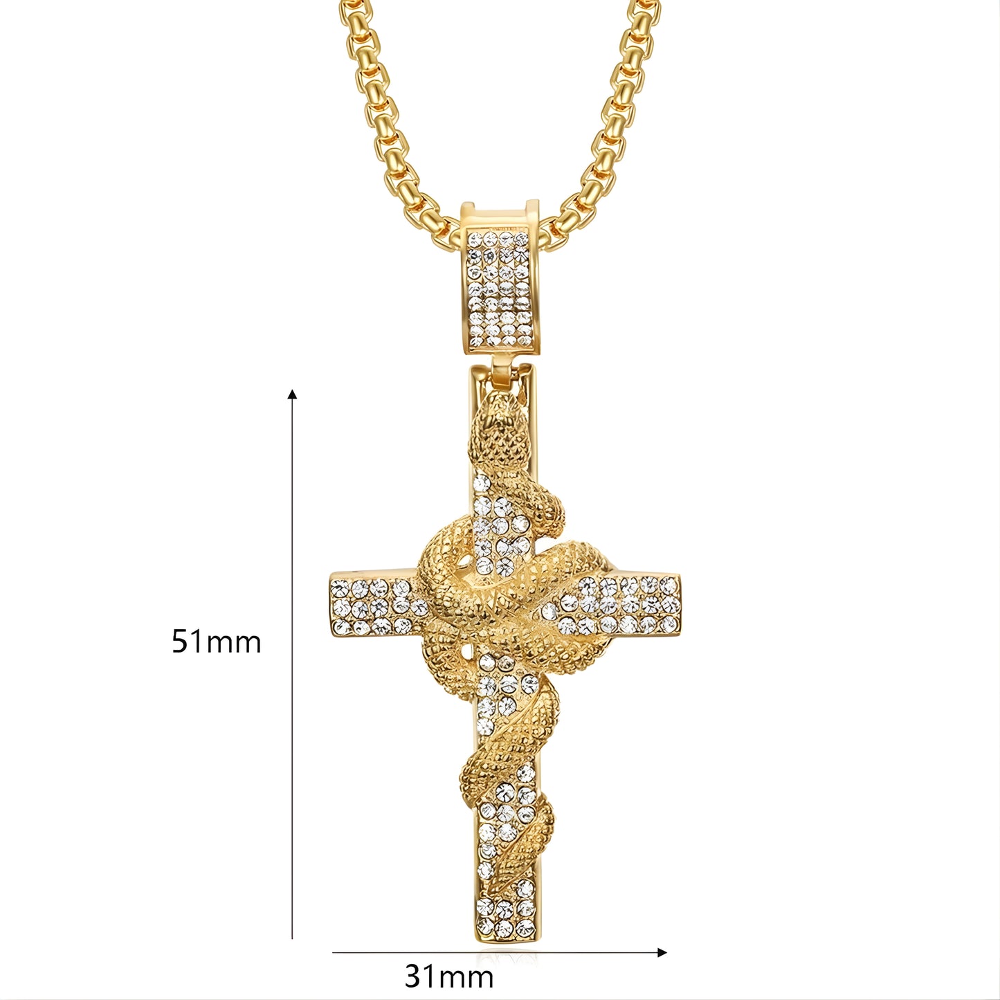 Cadena Cruz Serpiente Imperial