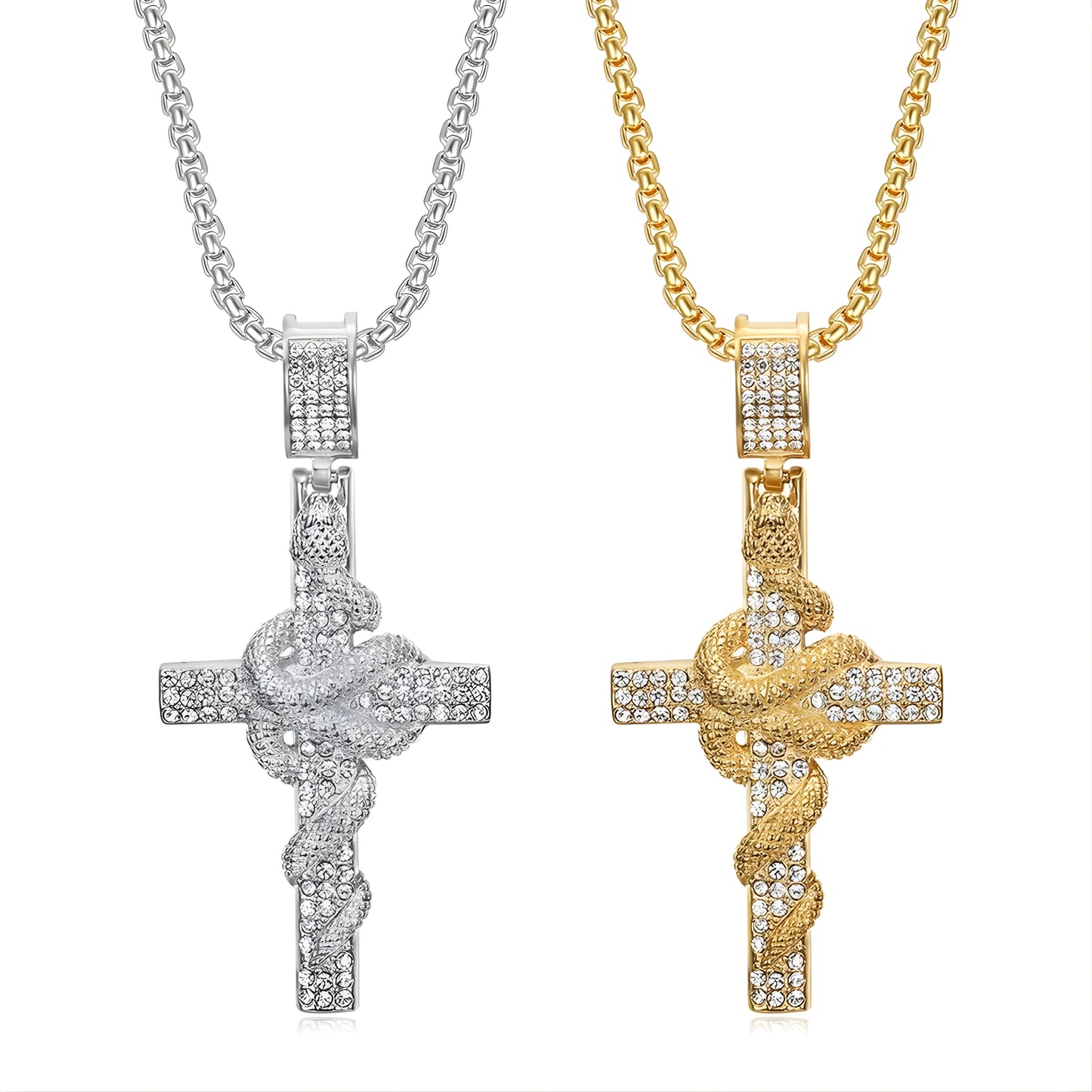 Cadena Cruz Serpiente Imperial