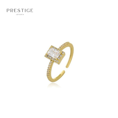 Anillo Diamante Cuadrado (Ajustable) - Prestige Joyería