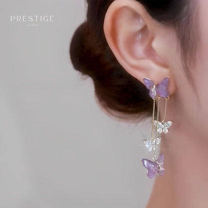 Aretes Mariposas de Cristal - Prestige Joyería