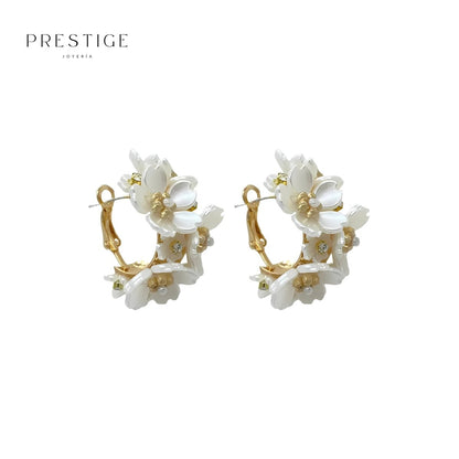 Aretes Pureza Blanca - Prestige Joyería