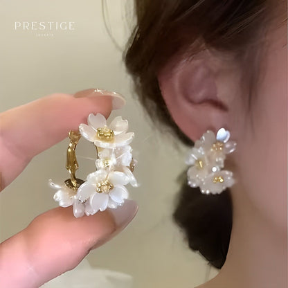Aretes Pureza Blanca - Prestige Joyería