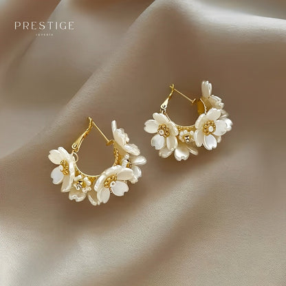 Aretes Pureza Blanca - Prestige Joyería