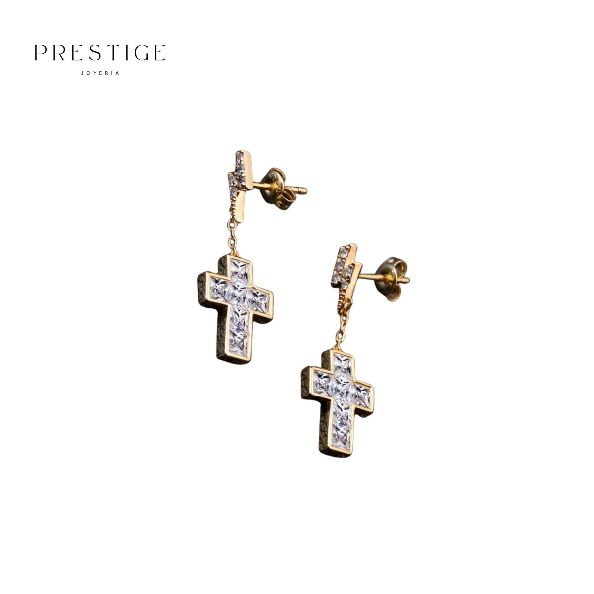 Aretes Trueno Cruz - Prestige Joyería