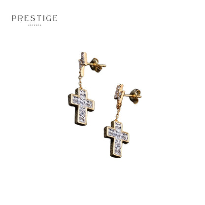 Aretes Trueno Cruz - Prestige Joyería