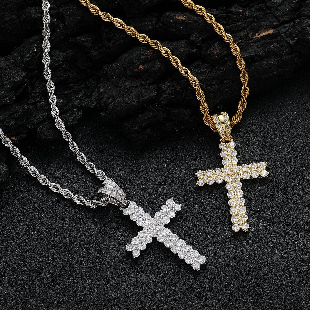 Cadena Cruz Full Ice - Prestige Joyería