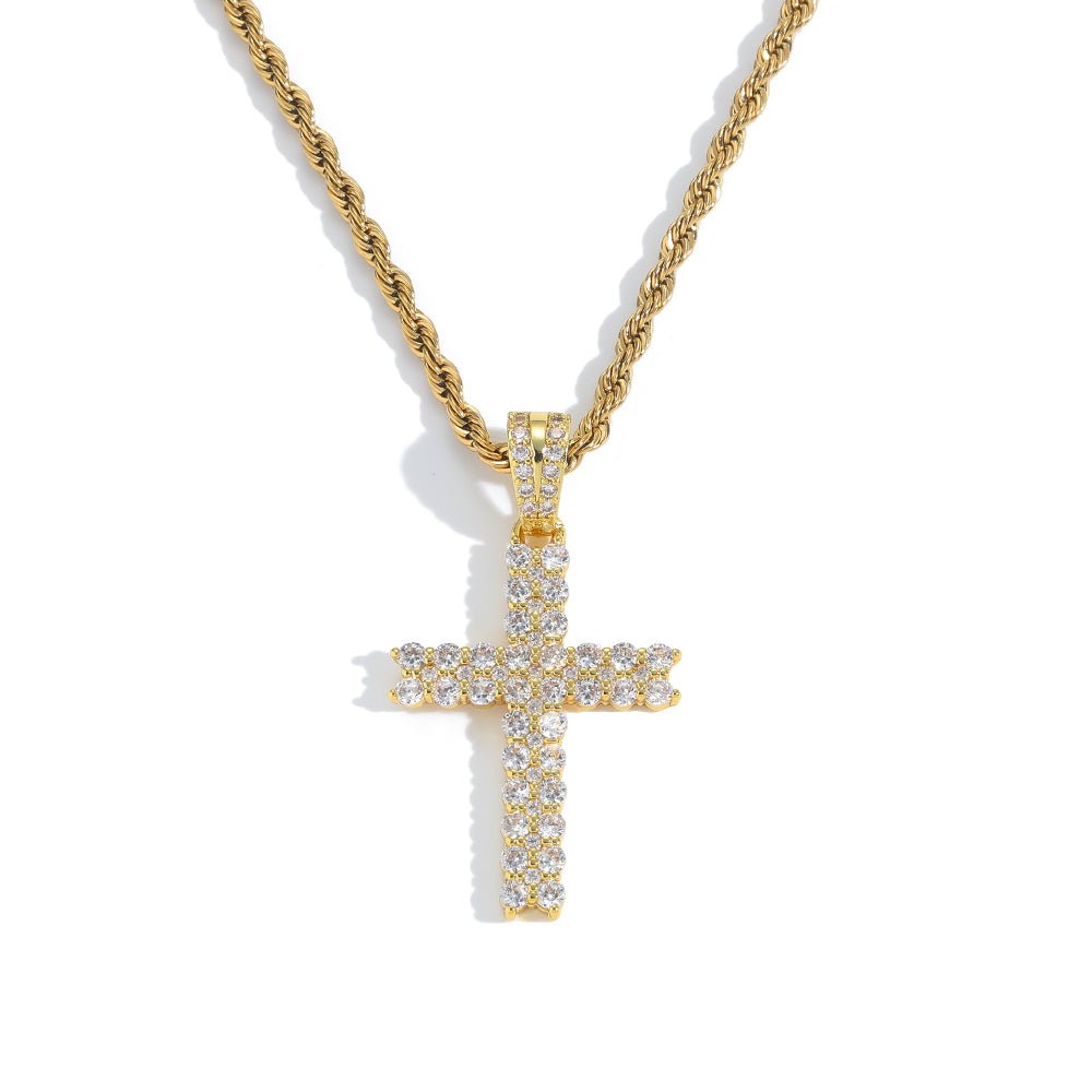 Cadena Cruz Full Ice - Prestige Joyería