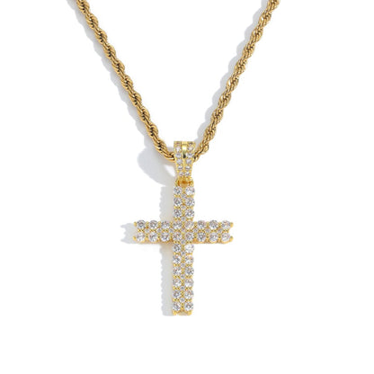 Cadena Cruz Full Ice - Prestige Joyería