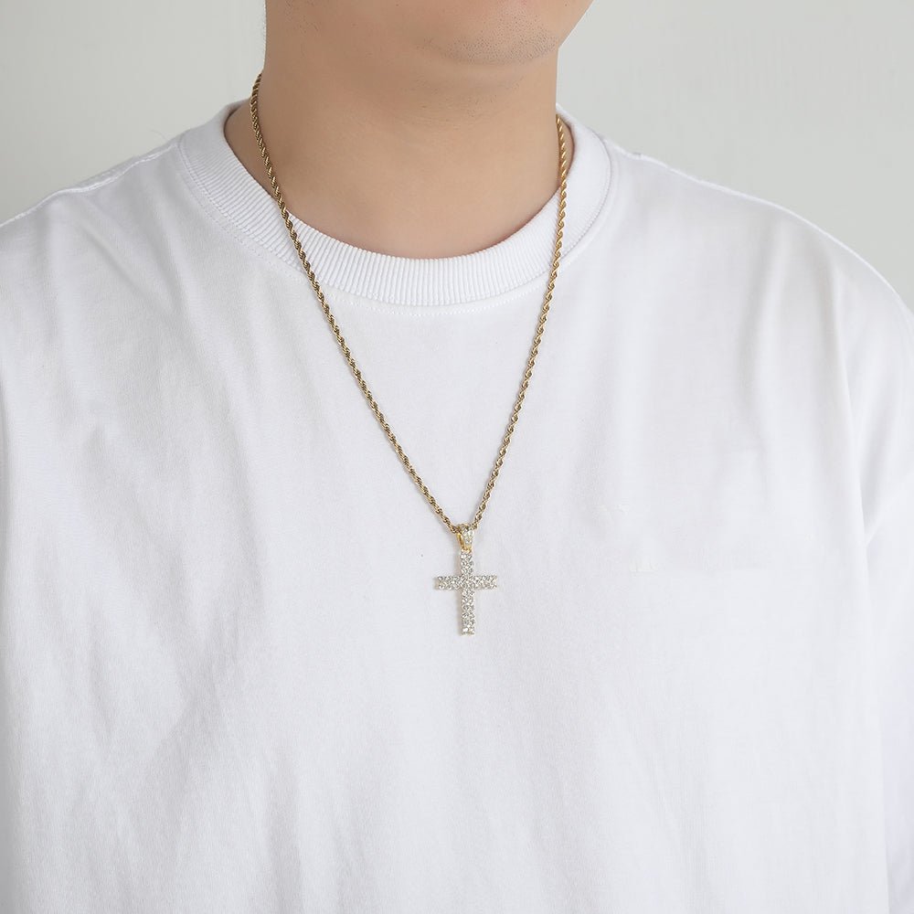 Cadena Cruz Full Ice - Prestige Joyería