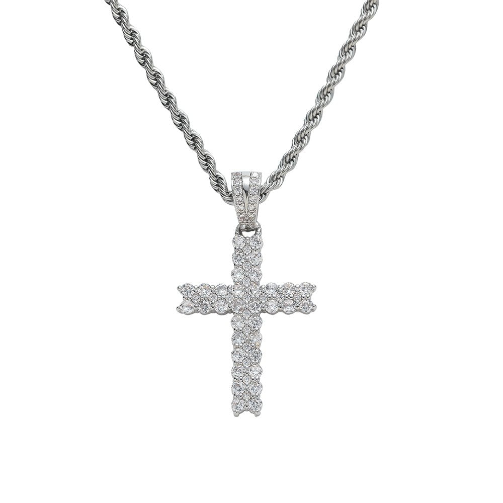 Cadena Cruz Full Ice - Prestige Joyería