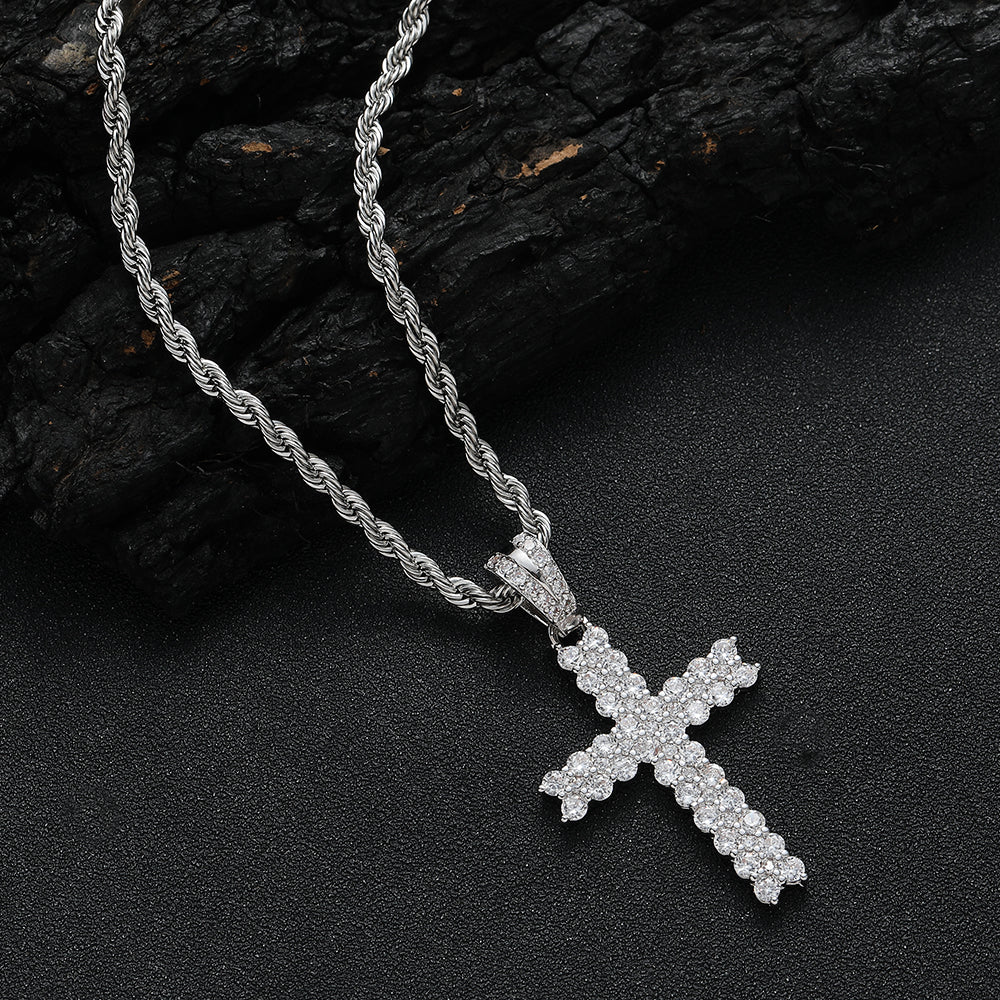 Cadena Cruz Full Ice - Prestige Joyería