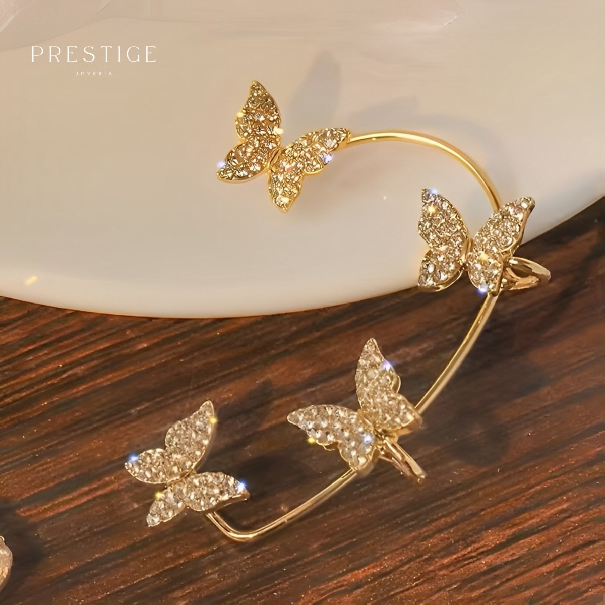 Ear Cuff de Mariposa (Oreja Izquierda) - Prestige Joyería