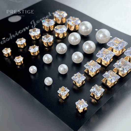 Set 30 Aretes Gold - Prestige Joyería